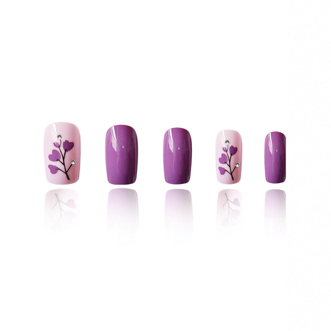 Floral Print Press-On Nail Art Kalsten