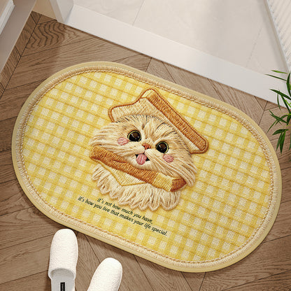 Cute Cat-Themed Decorative Bath Mat Acalora