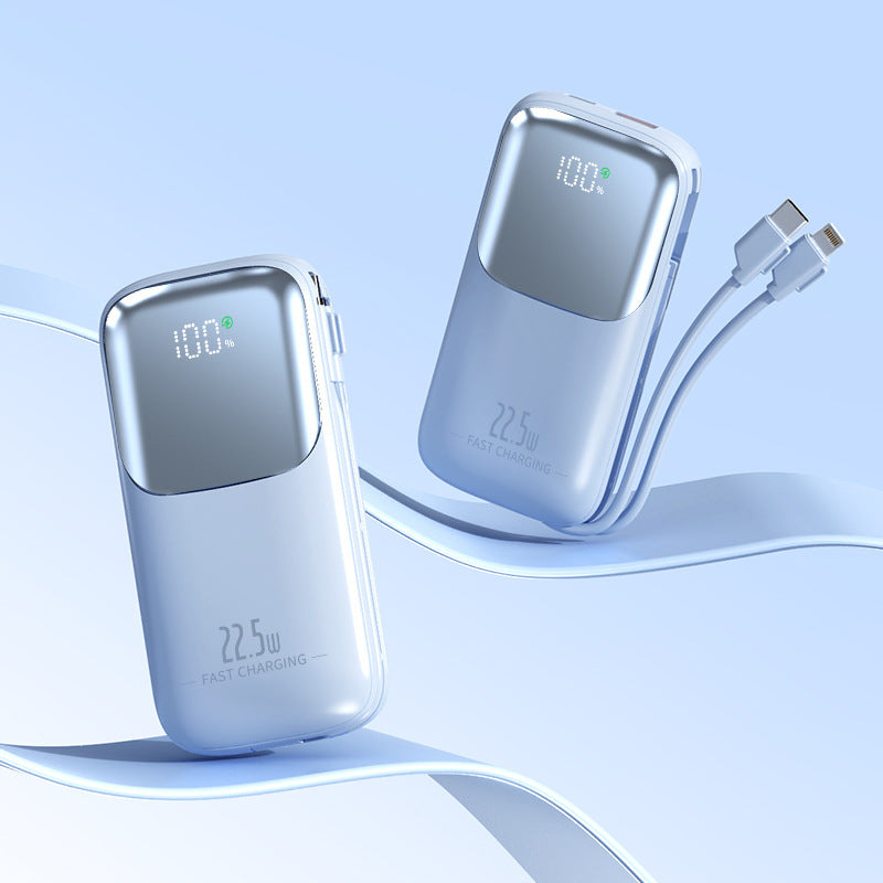 High-performance power bank with intelligent charge indicator and integrated cable Kalsten