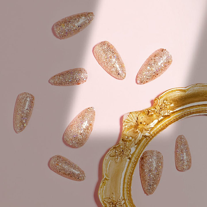 Sparkly Long Press-On Nails Kalsten