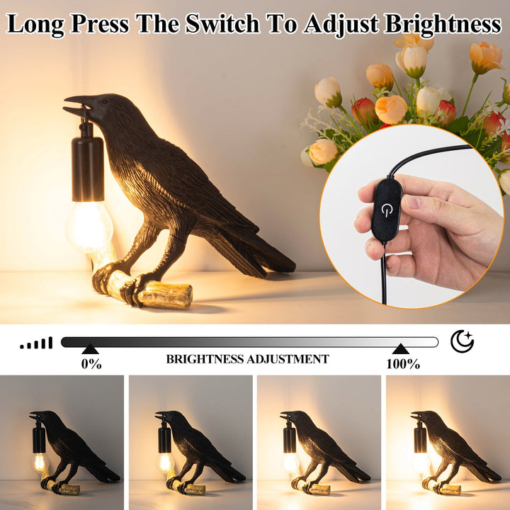 Creative Bird Table Lamp Bedside Night Light Living Room Bedroom Ambience Mini Lamp | Kalsten