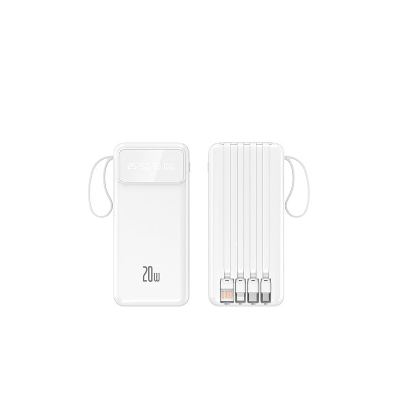 Powerbank with integrated multifunctional charging cables and digital display Kalsten
