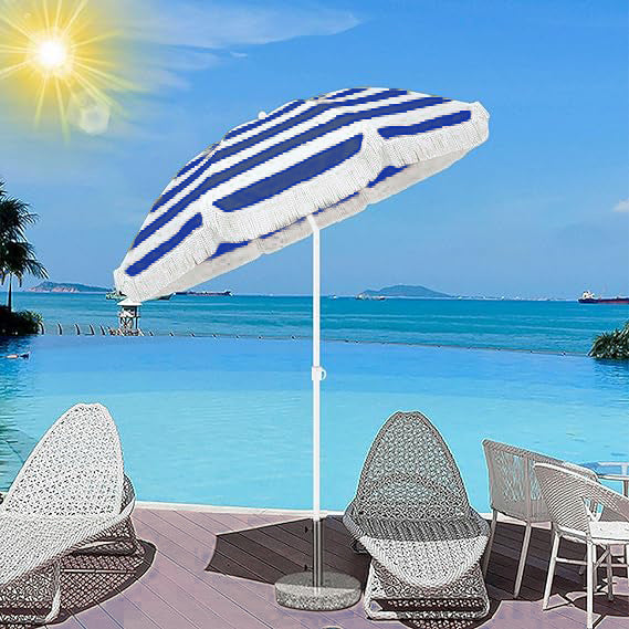 Women's sun umbrella with stylish tassels Kalsten