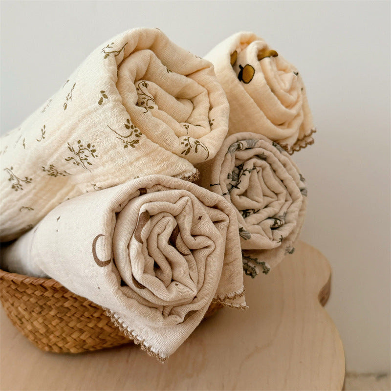 Women's Cozy Cotton Blanket with Floral Design Kalsten