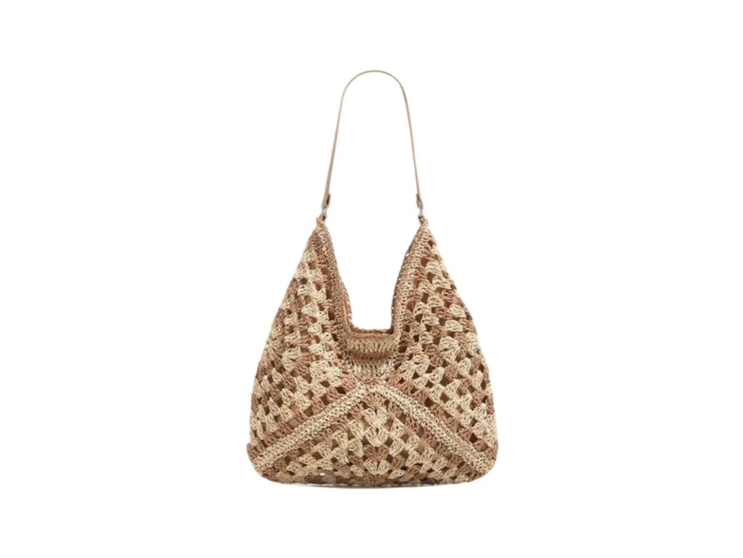 Handbag with Artistic Macrame Design and Flexible Carrying Comfort Kalsten