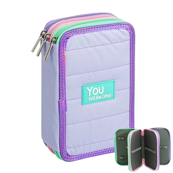 Football-Themed Multi-Zipper Pencil Case kalsten