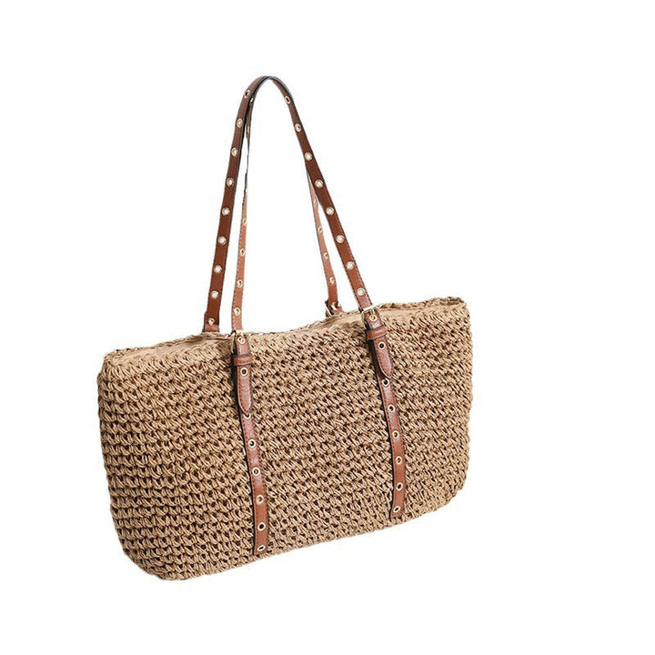 Elegant basket bag with sturdy leather handles Kalsten