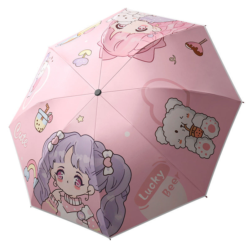 Ladies cute and handy rainbow folding umbrella Kalsten