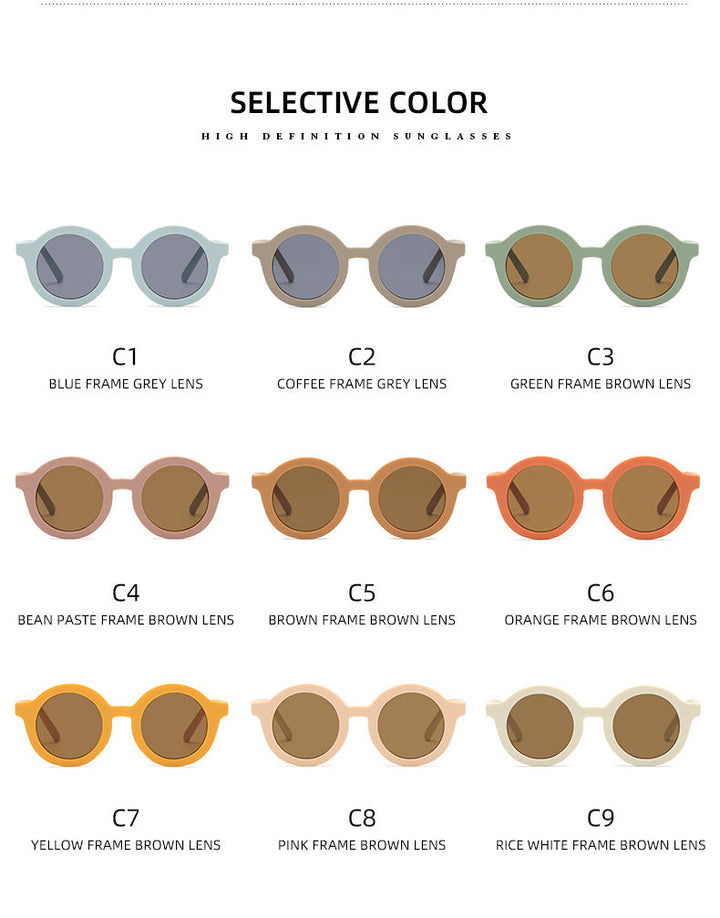 Women's stylish round sunglasses with modern plastic frame Kalsten