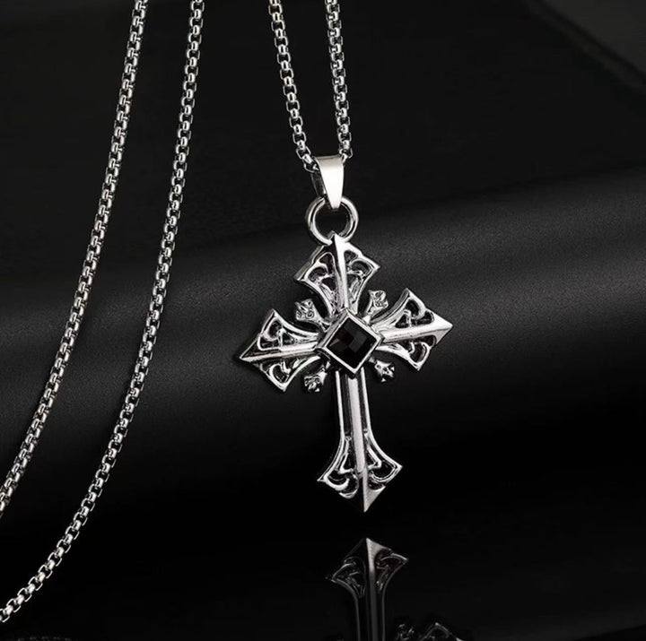 Gothic Cross Pendant Necklace Kalsten
