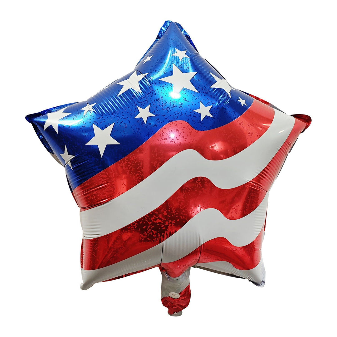 Unisex large foil balloon in USA flag shape with self-sealing valve and reusable Kalsten