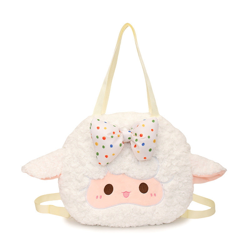 Plush Backpack with Cute Lamb Design Kalsten