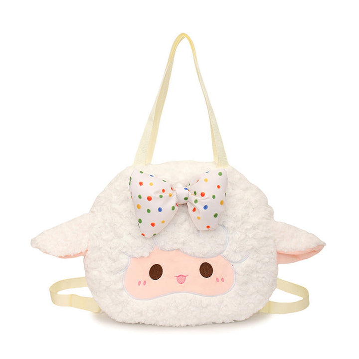 Plush Backpack with Cute Lamb Design Kalsten