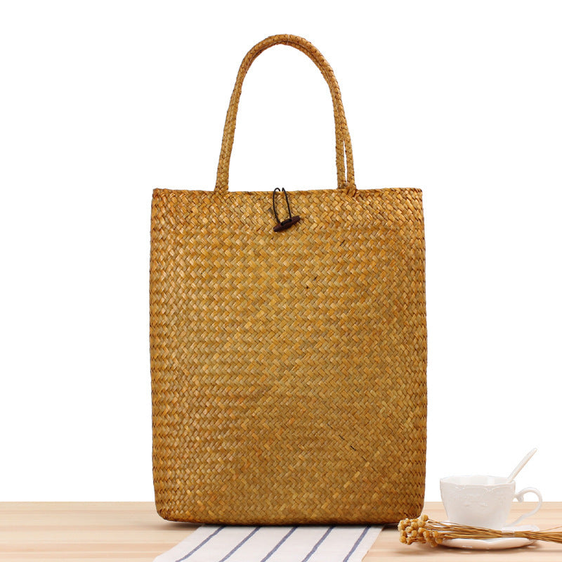 Shopping bag made of woven natural material Kalsten