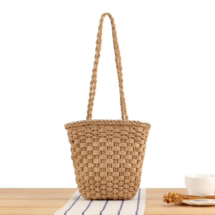 Braided natural material tote bag Kalsten
