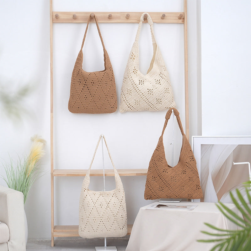 Handcrafted straw shoulder bag Kalsten