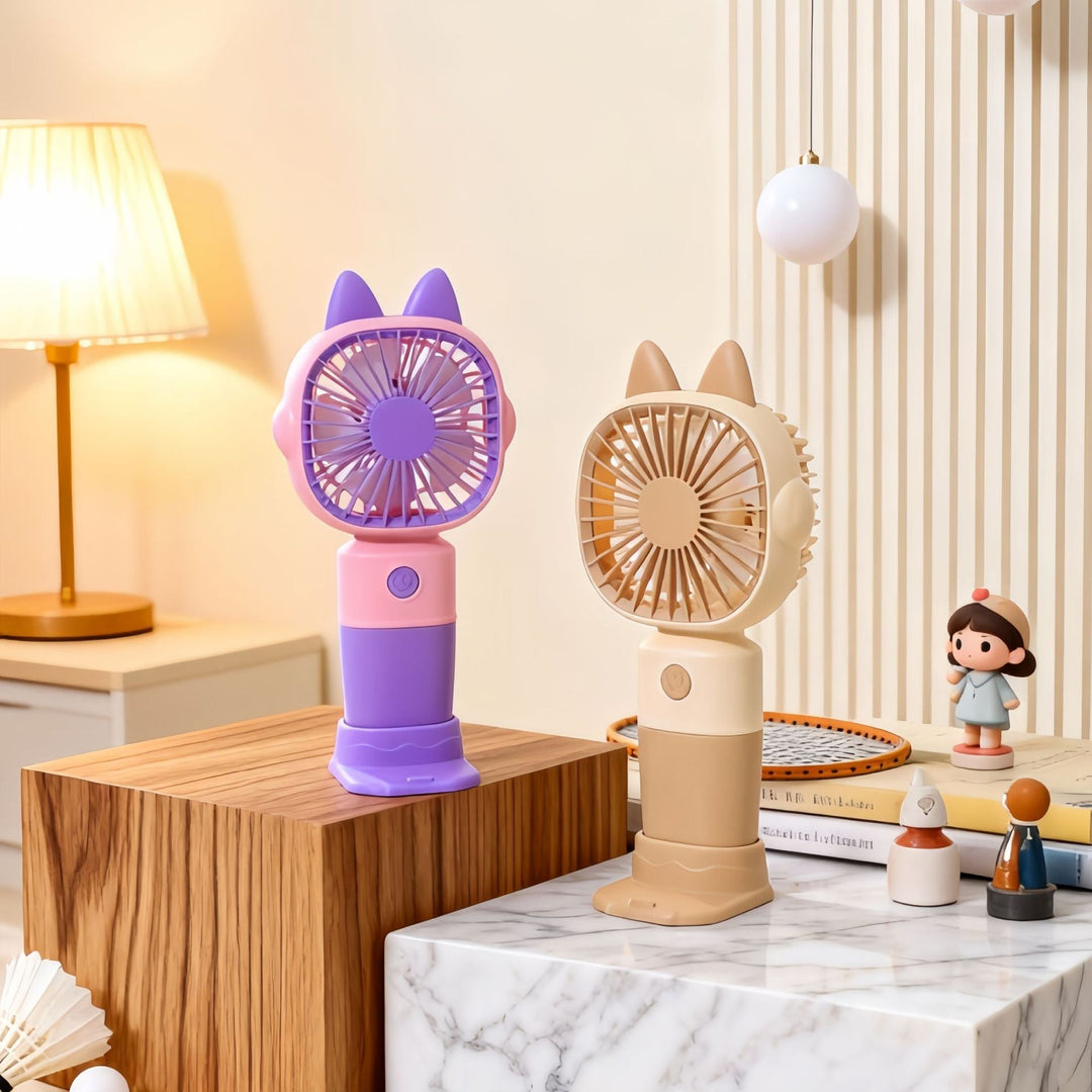 Ladies Portable Hand Fan with Cute Rabbit Design Kalsten