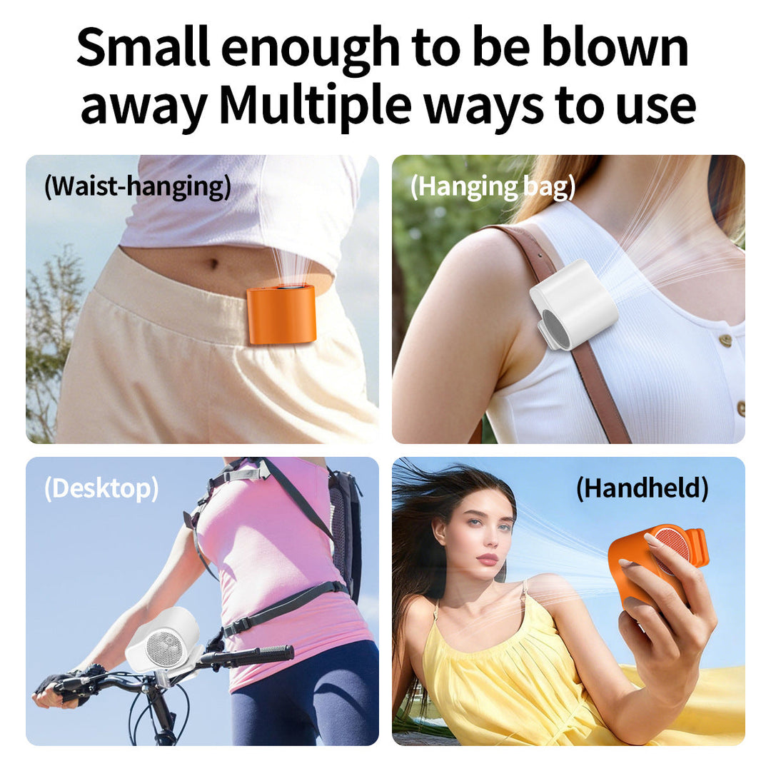 Unisex nan portable clip-on waist cooling fan with LED display Kalsten
