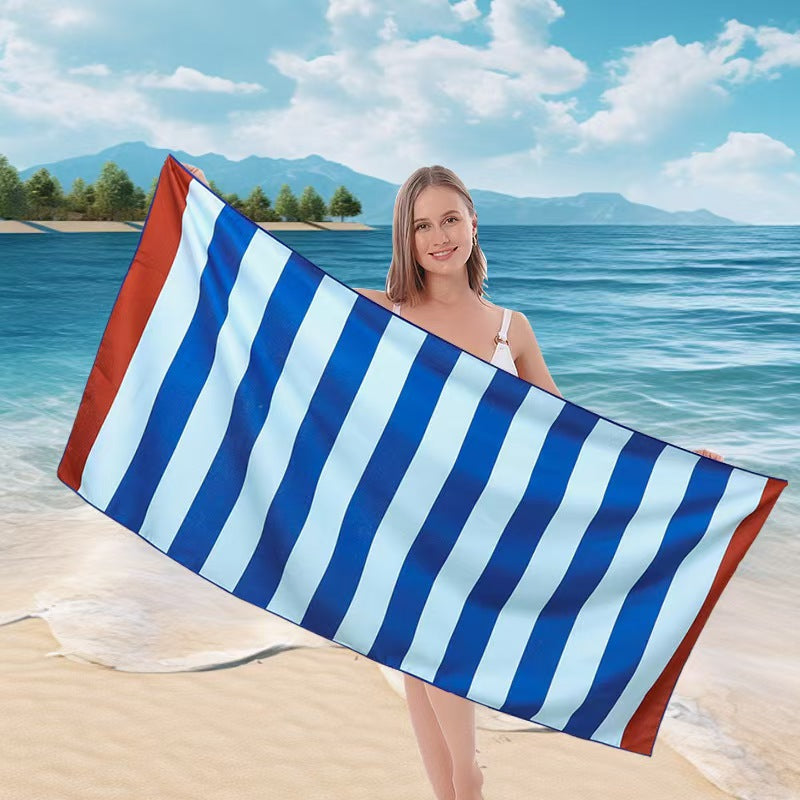 Ladies beach towel with maritime stripe pattern Kalsten