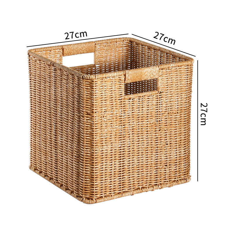 Handcrafted Rectangular Wicker Storage Bin Kalsten