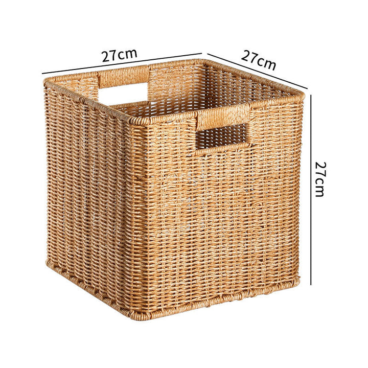 Handcrafted Rectangular Wicker Storage Bin Kalsten