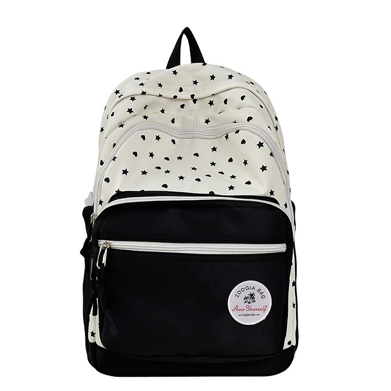 Charming Star-Patterned School Backpack Kalsten