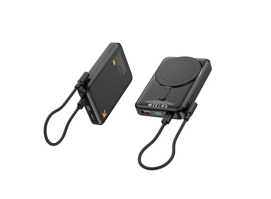 Portable power bank with inductive fast charging function and LED display Kalsten