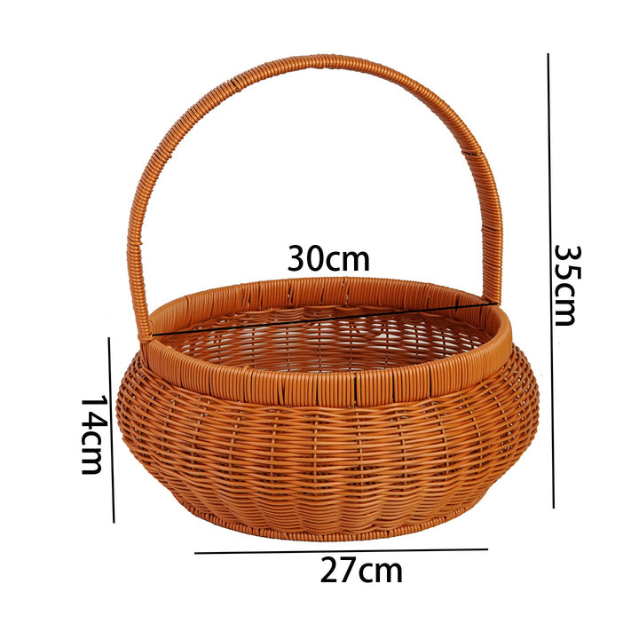 Women Handcrafted Storage Basket with Carrying Handle Kalsten