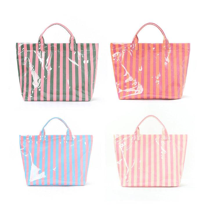 Beach bag with colorful check pattern and water-repellent coating Kalsten