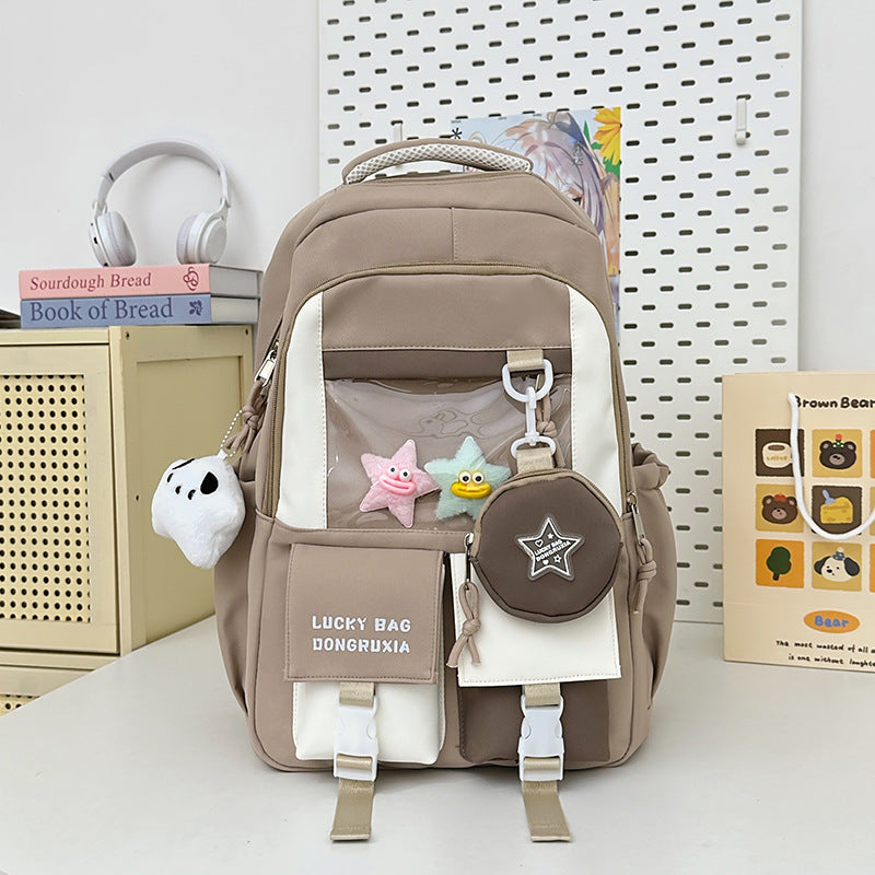 Multi-Compartment Playful Character School Backpack