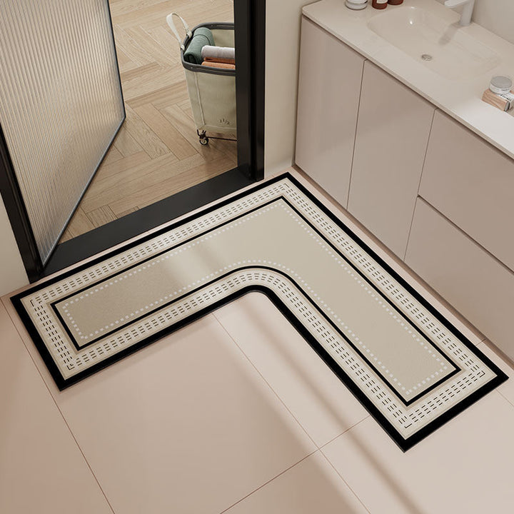 L-Shaped Decorative Bath Mat Kalsten