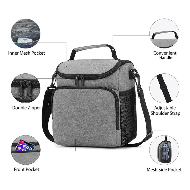 Women's insulated lunch box with multifunctional compartments Kalsten