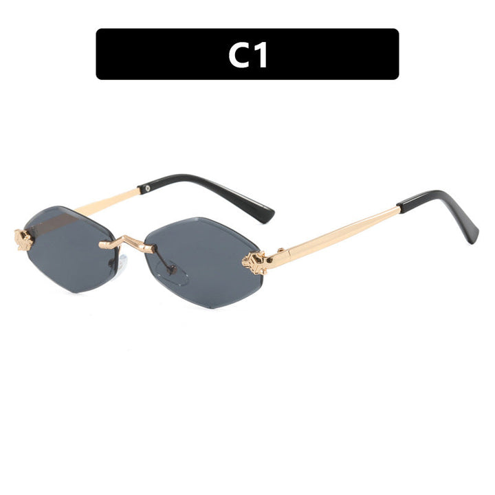 Women's geometric sunglasses with double metal frame and protective lenses Kalsten