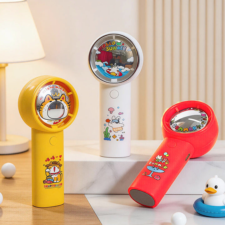 Ladies Portable Hand Fan with Cute Animal Design Kalsten