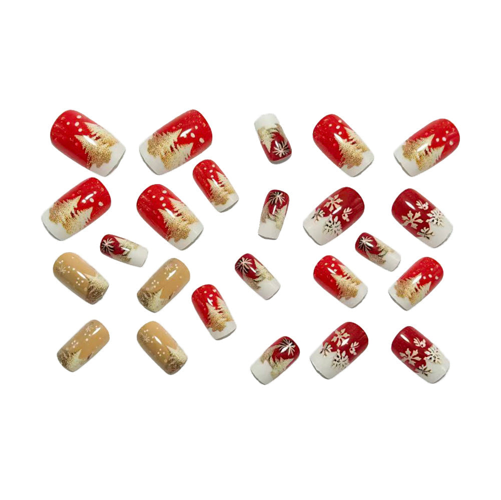 Artificial nails with festive winter design Kalsten