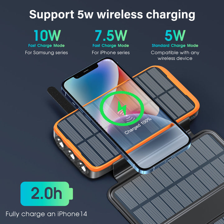 Solar Power Bank with Wireless Charging Function by Kalsten