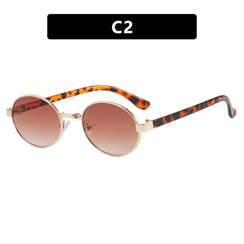 Women's round glasses with elegant metal frame and adjustable nose pads Kalsten