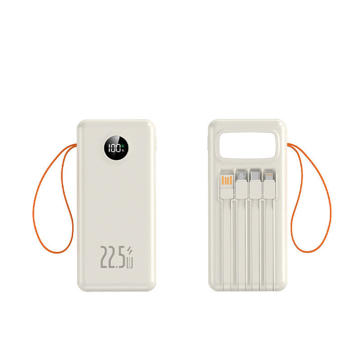 Portable power bank with integrated cable management and LCD display Kalsten