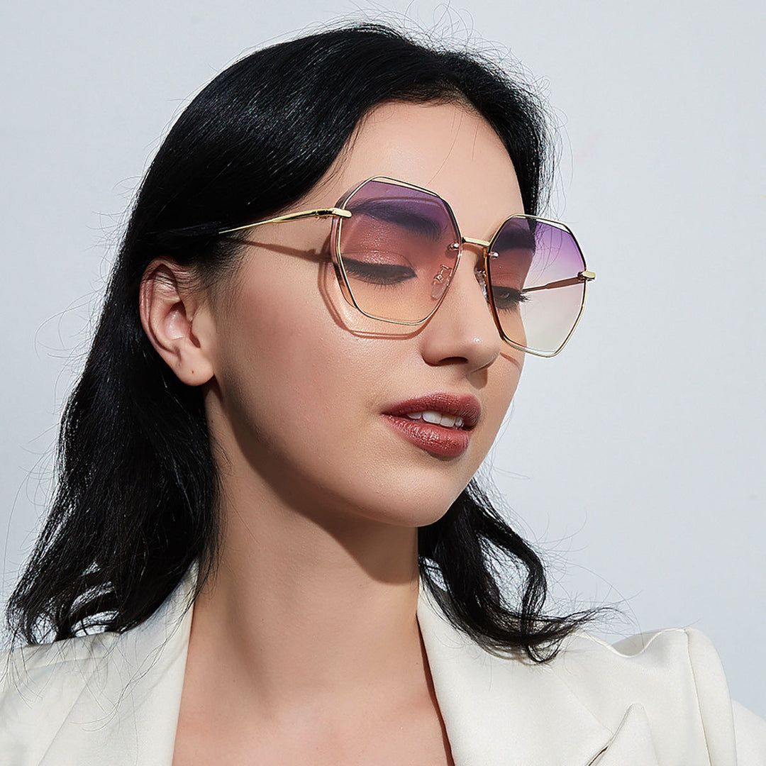Women's fashionable octagonal sunglasses with elegant frame Kalsten