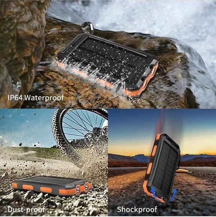 Solar-powered power bank with LED lighting and integrated compass Kalsten