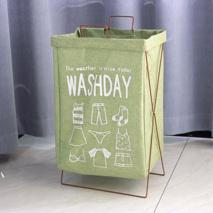 Decorative laundry basket with inspiring quotes Kalsten