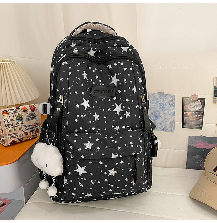 Star-Patterned Comfort School Backpack Kalsten