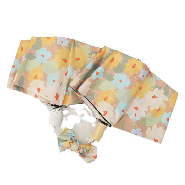 Ladies folding umbrella with creative floral pattern and automatic opening mechanism Kalsten