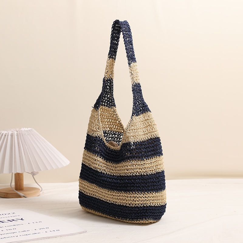 Casual Tote Bag in Striped Design Kalsten