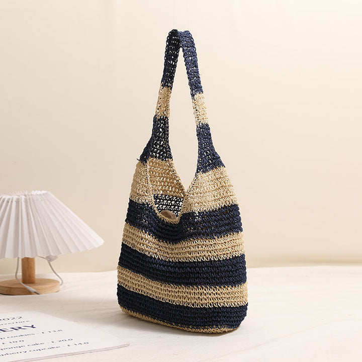 Casual Tote Bag in Striped Design Kalsten