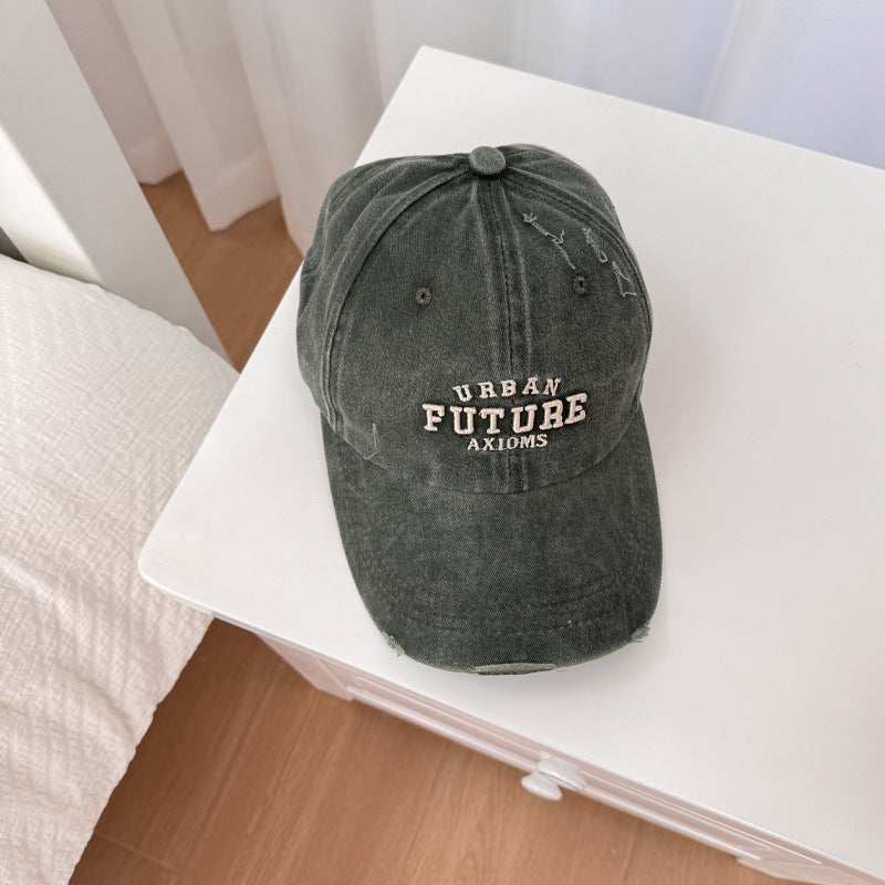 Men's Distressed Cotton Adjustable Baseball Cap Kalsten