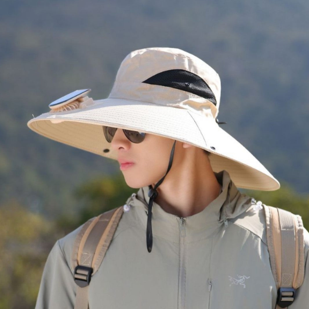 tactical fishing hat with wide brim, mesh ventilation and adjustable chin strap Kalsten