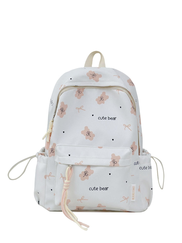 Cute Character Print School Backpack