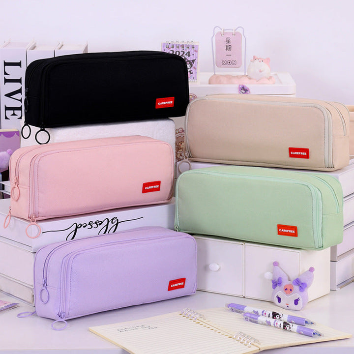 Pencil case with double zipper and variable compartment arrangement Kalsten