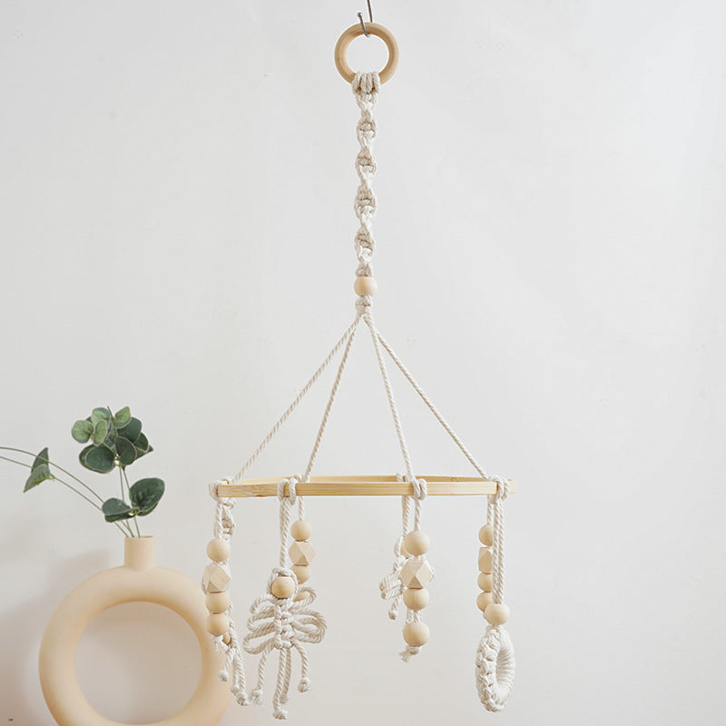 Macrame Baby Mobile with Natural Beads Acalora